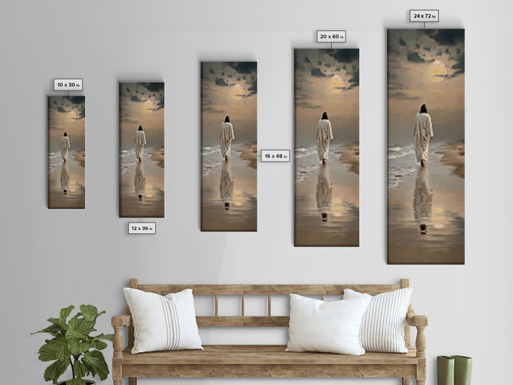 Eternal Guiding Path – Framed Canvas Print – Christian Art Canvas – Christian Wall Art – Jesus Painting – Christmas Art – Tall Skinny Art P