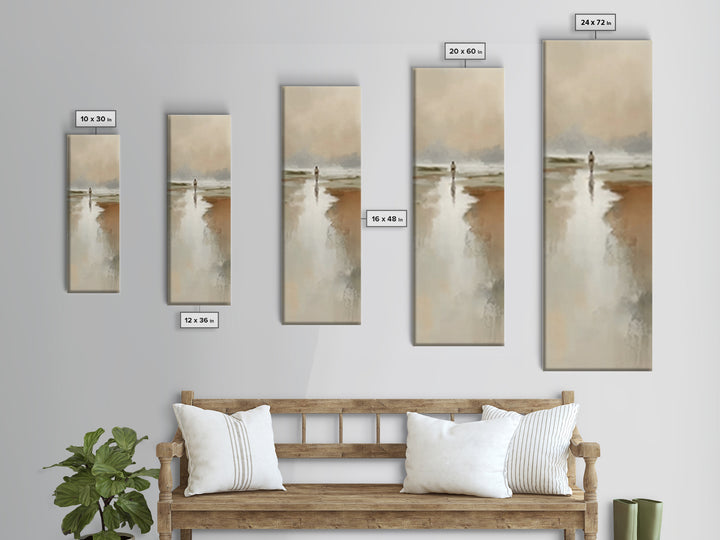 Gentle Morning Walk – Framed Canvas Print – Narrow Art – Christian Wall Art – Christian Art Canvas – Jesus Painting – Christian Art