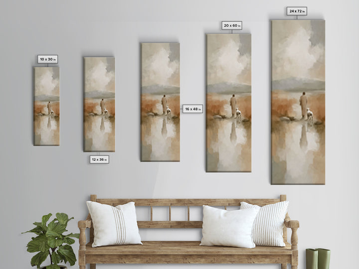 Quiet Dawn Grace – Framed Canvas Print – Christian Wall Art – Christian Art Print – Narrow Art – Modern Christian Art – Christmas Art