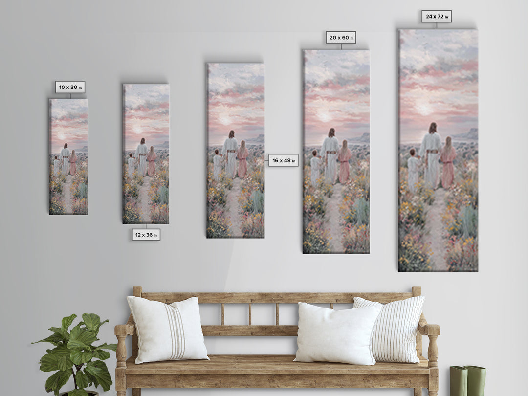 Field Of Blessings – Framed Canvas Print – Christian Wall Art – Christian Painting – Narrow Art – Framed Christmas Art – Jesus Painting