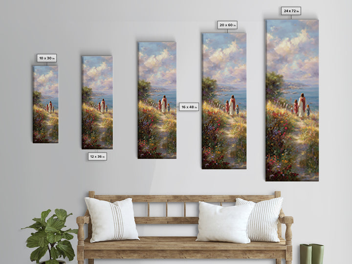 Heavenward Meadow – Framed Canvas Print – Christian Wall Art – Christian Art Canvas – Tall Skinny Art Print – Christian Christmas Art – Jes