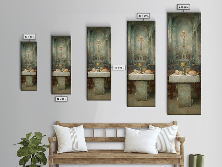Altar Of Peace – Framed Canvas Print – Skinny Art – Christian Art Canvas – Christian Wall Art – Vintage Christian Art – Framed Christmas Wa