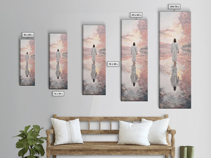 Guided By Light – Framed Canvas Print – Christian Art Canvas – Skinny Art – Jesus Art Print – Modern Christian Painting – Christian Christm