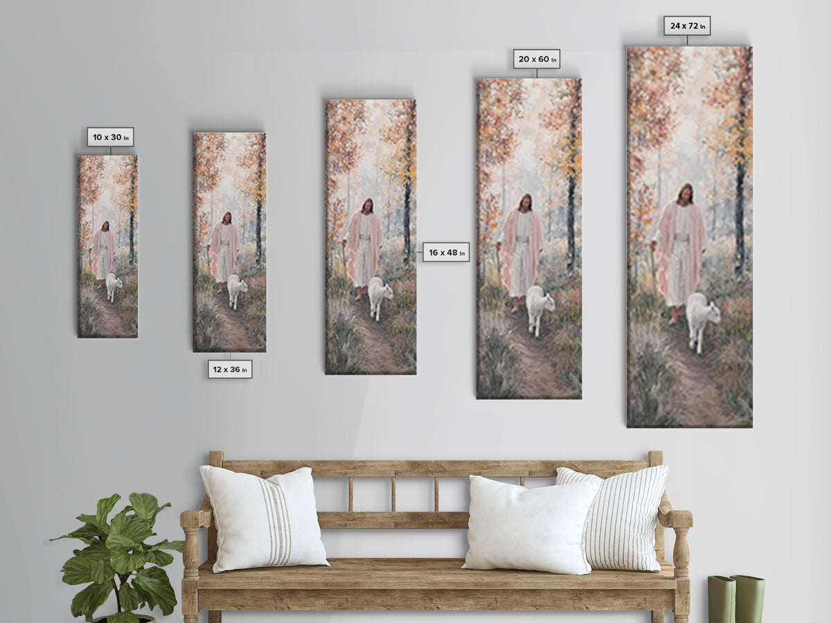 Path Of Mercy – Framed Canvas Print – Tall Narrow Wall Art – Christian Wall Art – Jesus Painting – Christian Art Canvas – Christmas Art