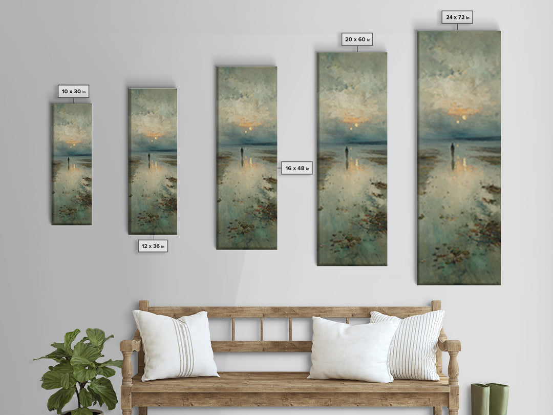 Light Of Peace – Framed Canvas Print – Narrow Art – Christian Wall Art – Jesus Painting – Christian Art Canvas – Christmas Art