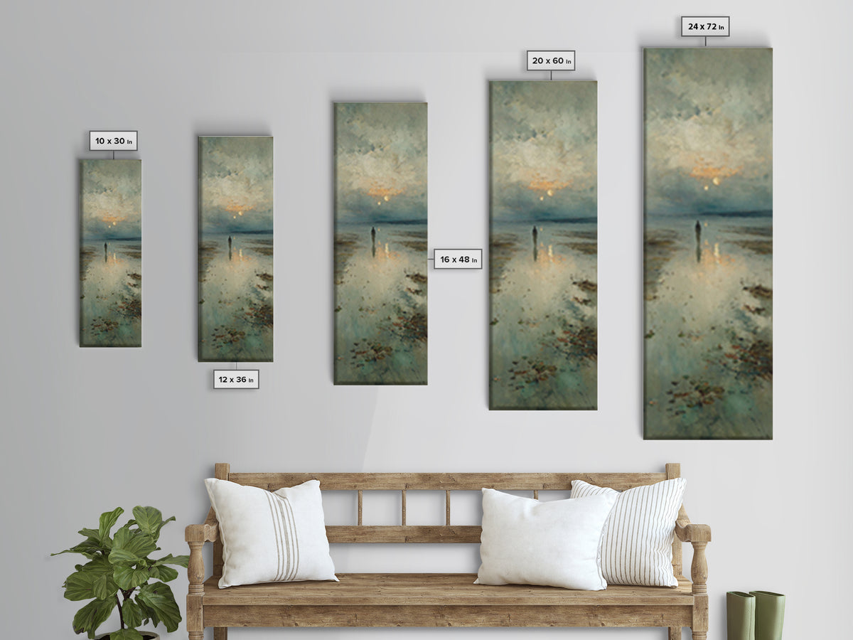 Light Of Peace – Framed Canvas Print – Narrow Art – Christian Wall Art – Jesus Painting – Christian Art Canvas – Christmas Art