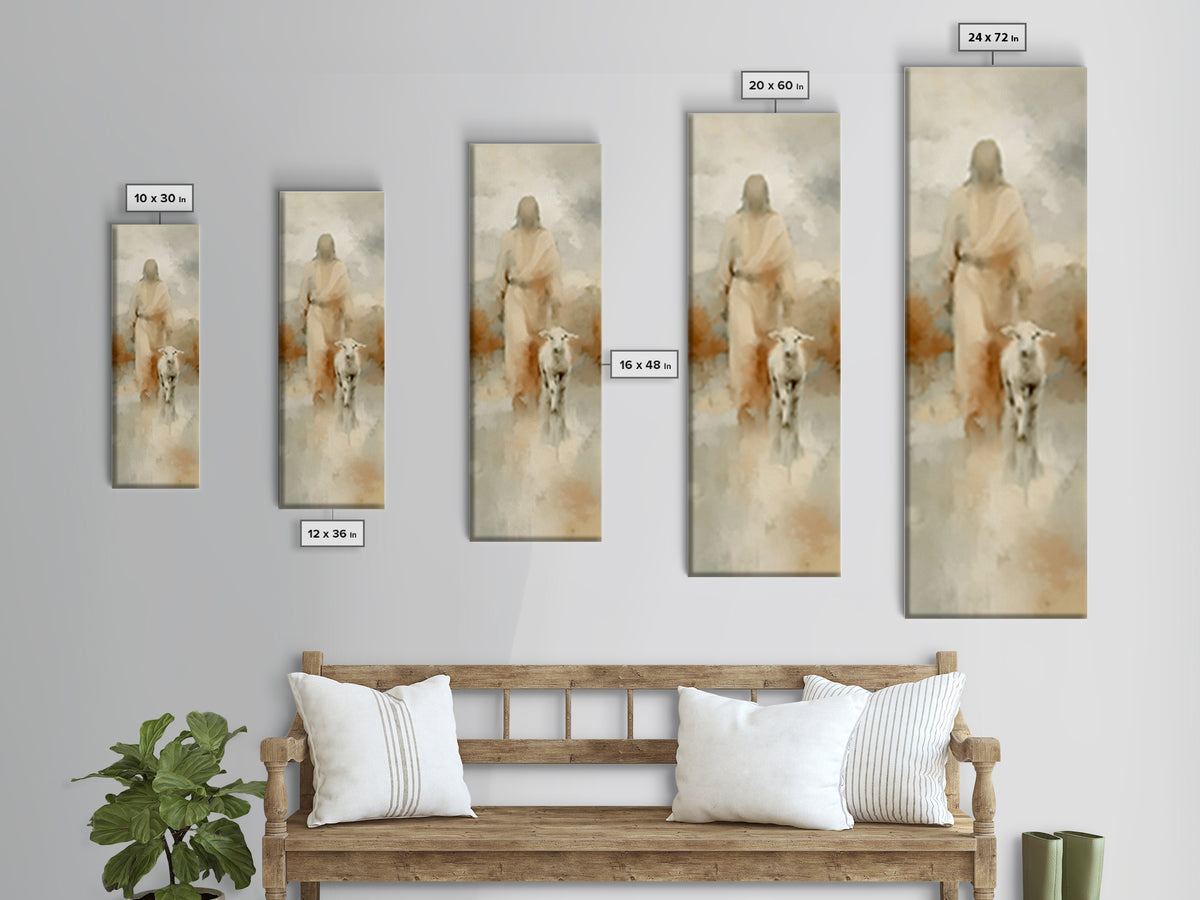 Soft Glory – Framed Canvas Print – Skinny Art – Christian Wall Art – Jesus Painting – Christian Art Canvas – Christmas Art