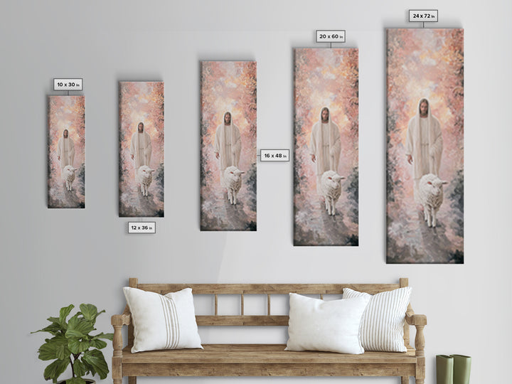 Light Of The Fold – Framed Canvas Print – Tall Skinny Art Print – Christian Art – Jesus Painting – Christian Canvas – Christian Wall Art –
