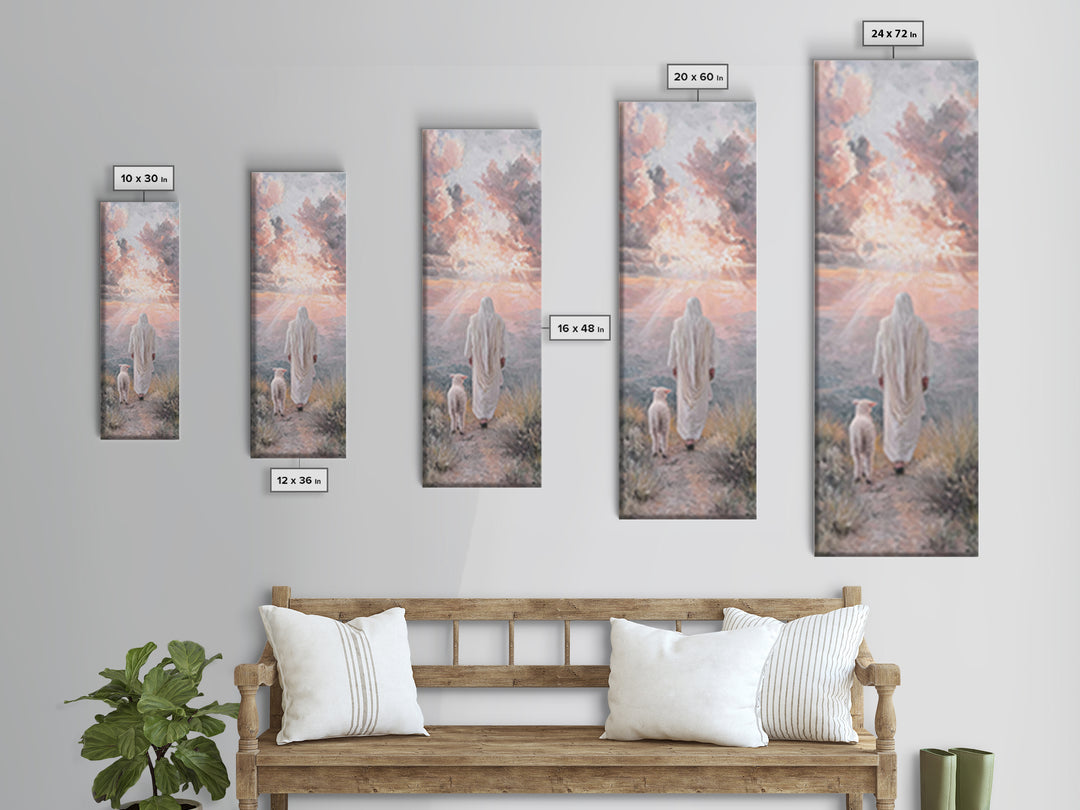 Radiant Morning Shelter - Framed Canvas Print - Narrow Art - Christian Art Canvas - Christian Painting - Jesus Painting