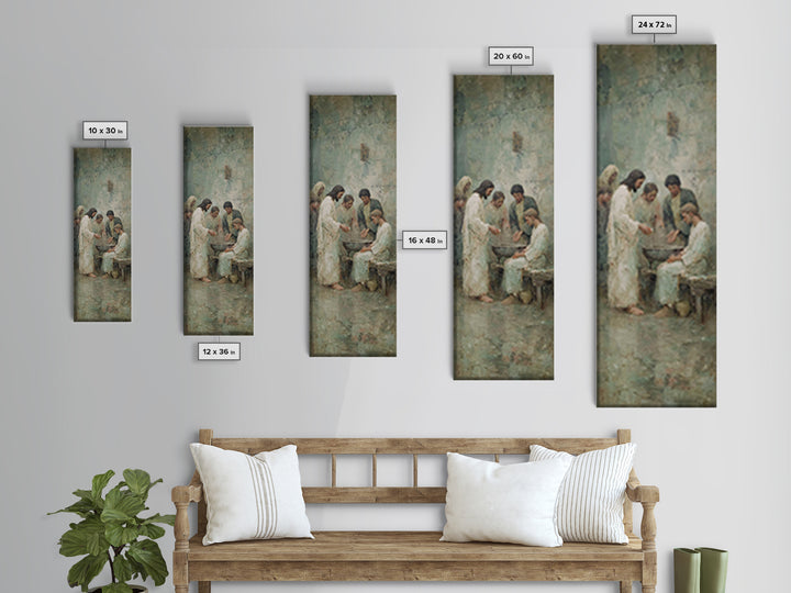Circle Of Mercy | Framed Canvas Print | Christian Art Canvas | Jesus Painting | Christian Wall Art | Christian Christmas Art | Skinny Art
