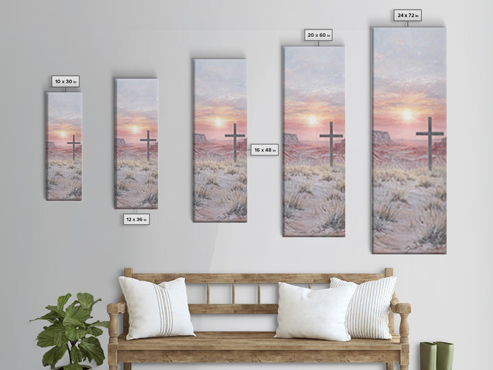 Sunrise Of Grace – Framed Canvas Print – Skinny Art – Christian Wall Art – Christian Art Canvas – Christian Decoration – Abstract Christian