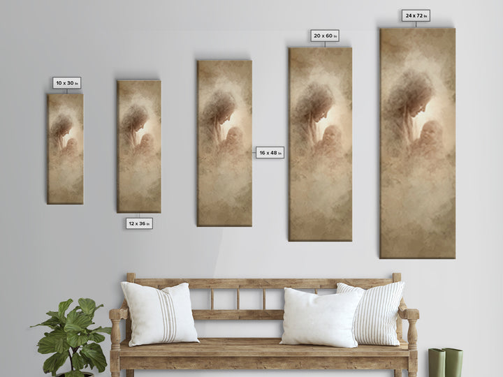 Blessed Glow | Framed Canvas Print | Narrow Art | Christian Wall Art | Christian Art Canvas | Christian Christmas Art | Jesus Art