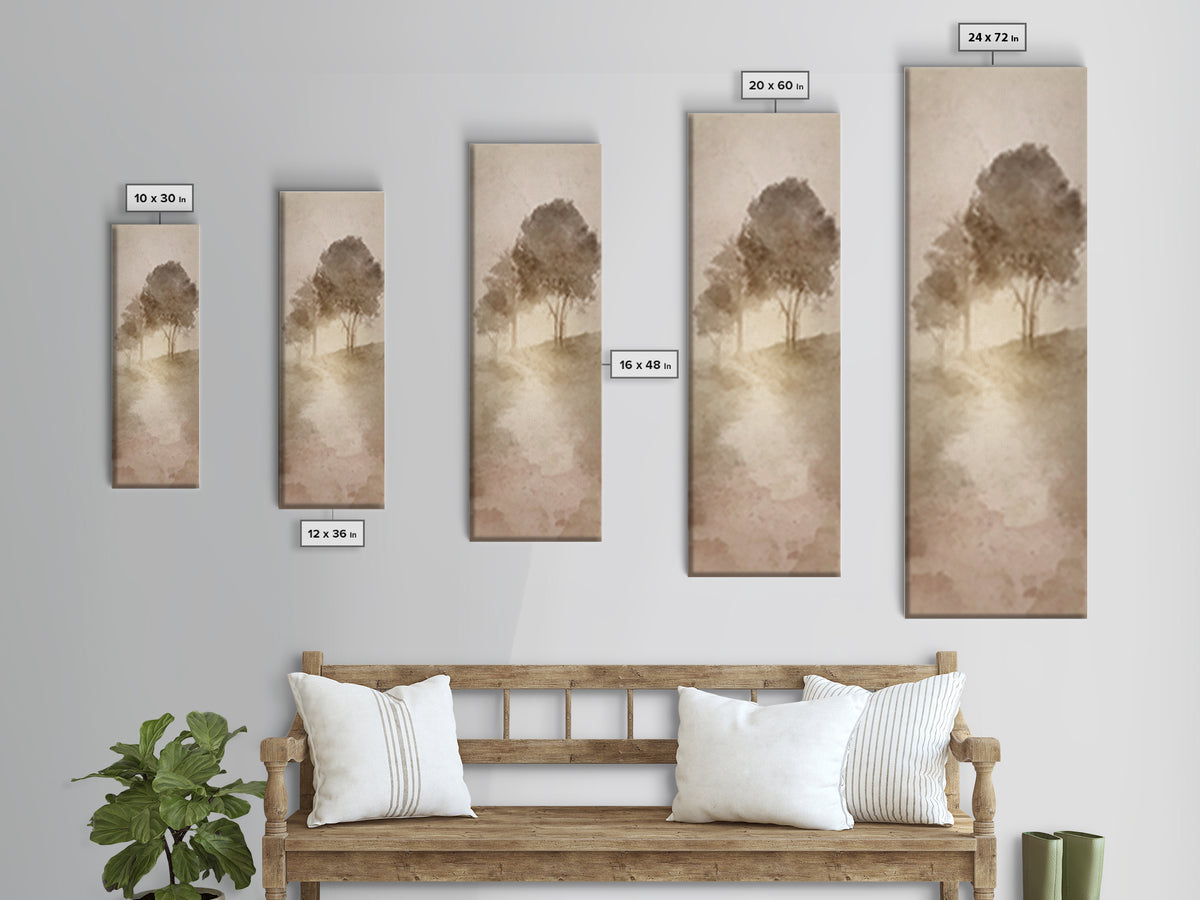 Autumn Stillness, Framed Canvas Print, Tall Skinny Art Print, Christian Art, Christian Painting, Christian Art Canvas, Christian Wall Art