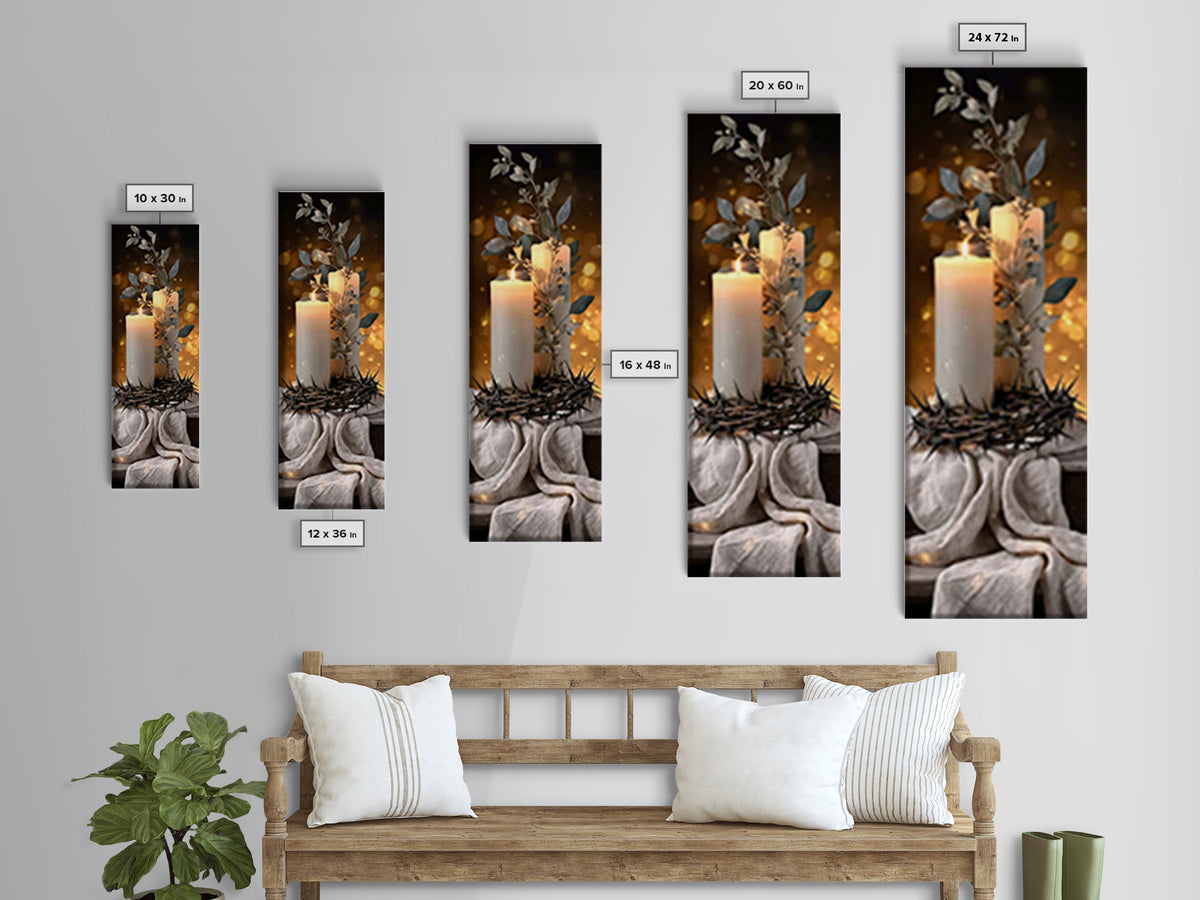 Suffering Crown | Framed Canvas Print | Tall Skinny Art Print | Christian Wall Art | Christian Art Canvas | Christian Decor | Modern Christ