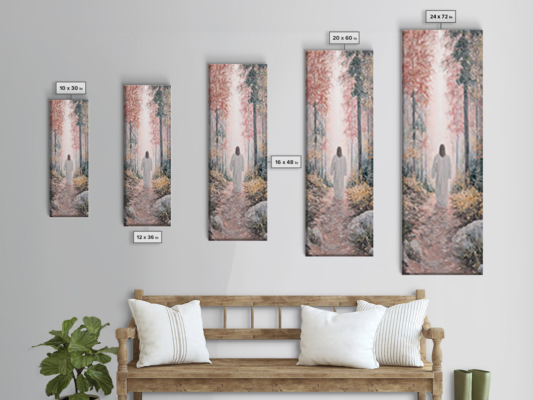 Walk Of Grace, Framed Canvas Print, Skinny Art, Christian Art Canvas, Christian Wall Art, Christian Painting, Christian Gift Ideas