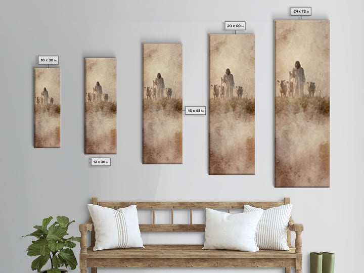 Guided By Stillness – Framed Canvas Print – Skinny Art – Christian Art Canvas – Christian Art Print – Jesus Painting – Christian Wall Art