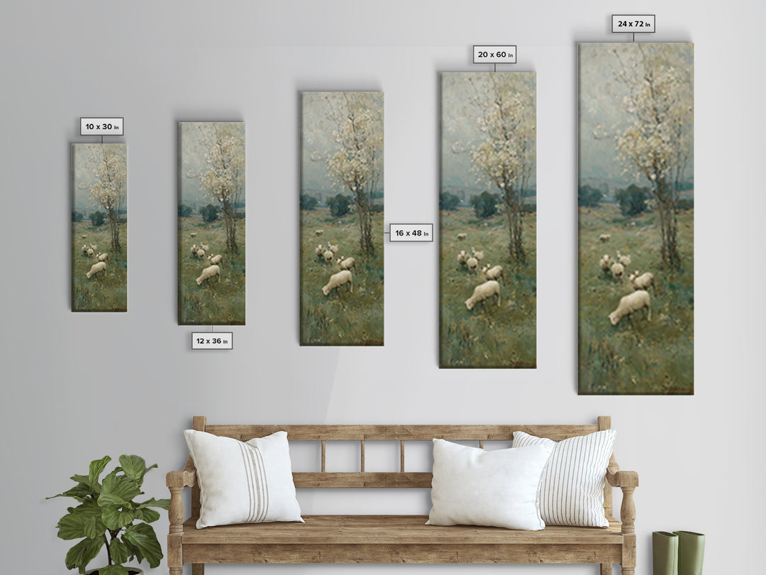 Blossom Field Mercy – Framed Canvas Print – Skinny Art – Christian Art Print – Christian Wall Art – Jesus Painting – Christian Art