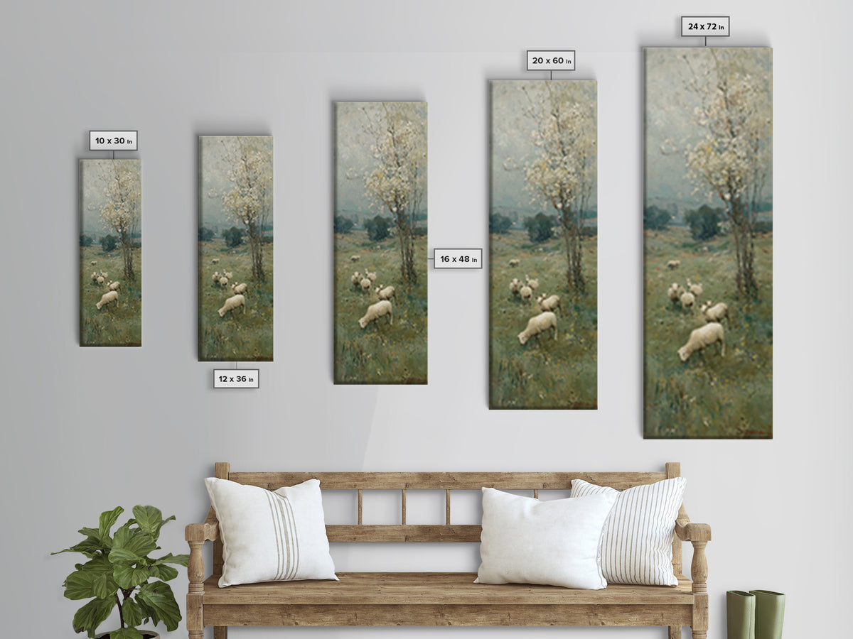 Blossom Field Mercy – Framed Canvas Print – Skinny Art – Christian Art Print – Christian Wall Art – Jesus Painting – Christian Art