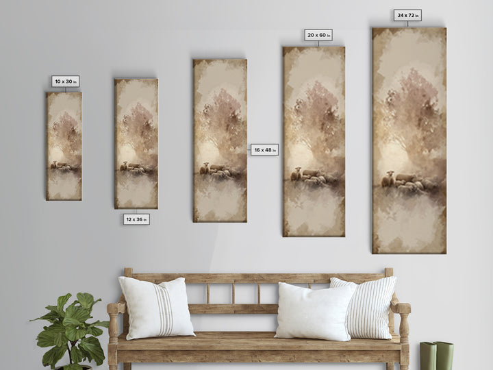 Light Of Dawn - Framed Canvas Print - Christian Wall Art - Tall Narrow Wall Art - Jesus Art Print - Christmas Canvas Wall Art - Christian G