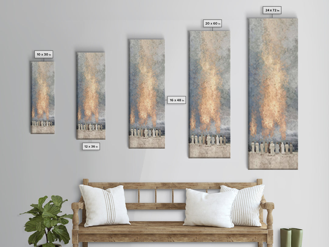 Cloudborne Glory, Framed Canvas Print, Tall Skinny Art Print, Christian Art Canvas, Jesus Painting, Christian Wall Art, Christian Decor