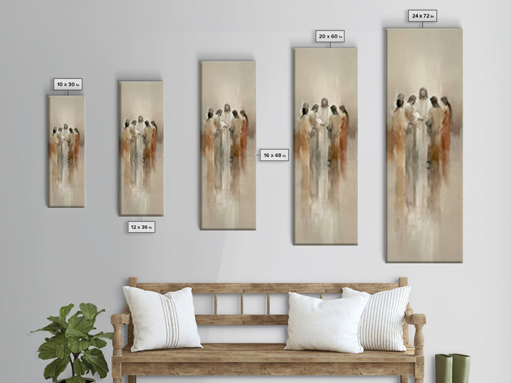 Radiant Messiah, Framed Canvas Print, Narrow Art, Christian Painting, Jesus Painting, Christian Art Canvas, Large Christian Art