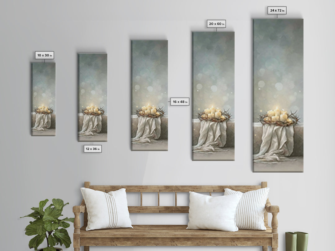 Circle Of Hope | Framed Canvas Print | Christian Christmas Art | Christian Wall Art | Narrow Art | Framed Christmas Art | Christian Art Can