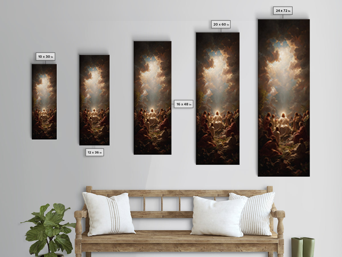Divine Teaching – Framed Canvas Print – Skinny Art – Christian Wall Art – Christian Art Canvas – Jesus Painting – Modern Christian Art