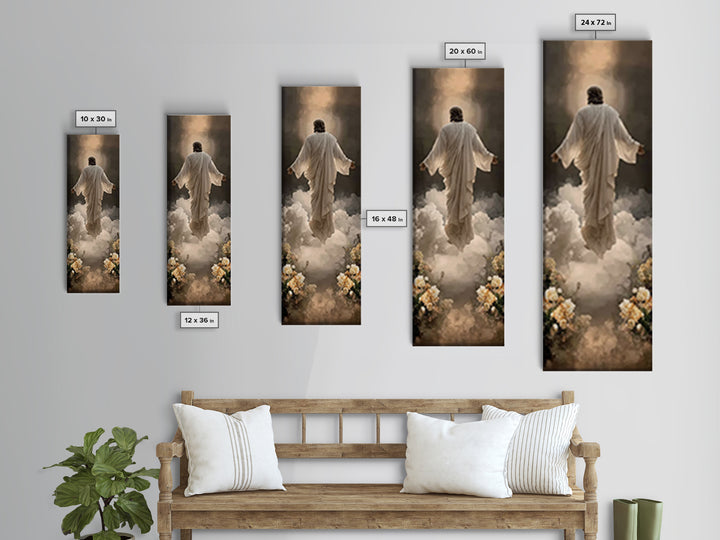 Rising Glory | Framed Canvas Print | Skinny Art | Jesus Painting | Christian Wall Art | Christian Art Canvas | Modern Christian Art