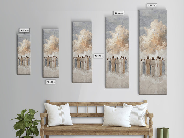 Heavenward Assembly – Framed Canvas Print – Tall Skinny Art Print – Christian Art – Christian Art Canvas – Christmas Art – Christian Painti