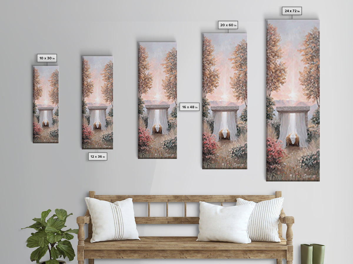 Dawn Of Bethlehem – Framed Canvas Print – Tall Narrow Wall Art – Christian Art – Christmas Art – Christian Art Canvas – Christian Paintings