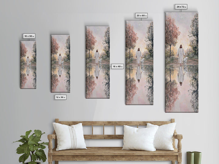 Path Of Light – Framed Canvas Print – Christian Wall Art – Jesus Christmas Art – Christian Art – Narrow Art