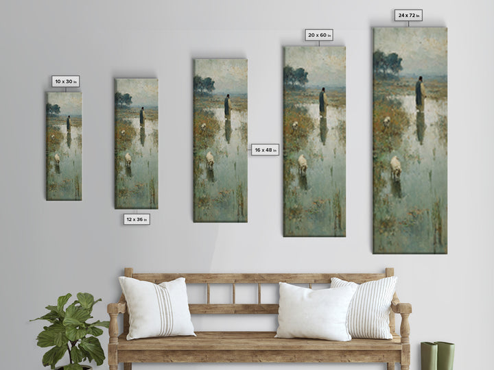 Shepherds Of Peace – Framed Canvas Print – Christian Wall Art – Christian Art Canvas – Jesus Painting – Narrow Art – Christian Art