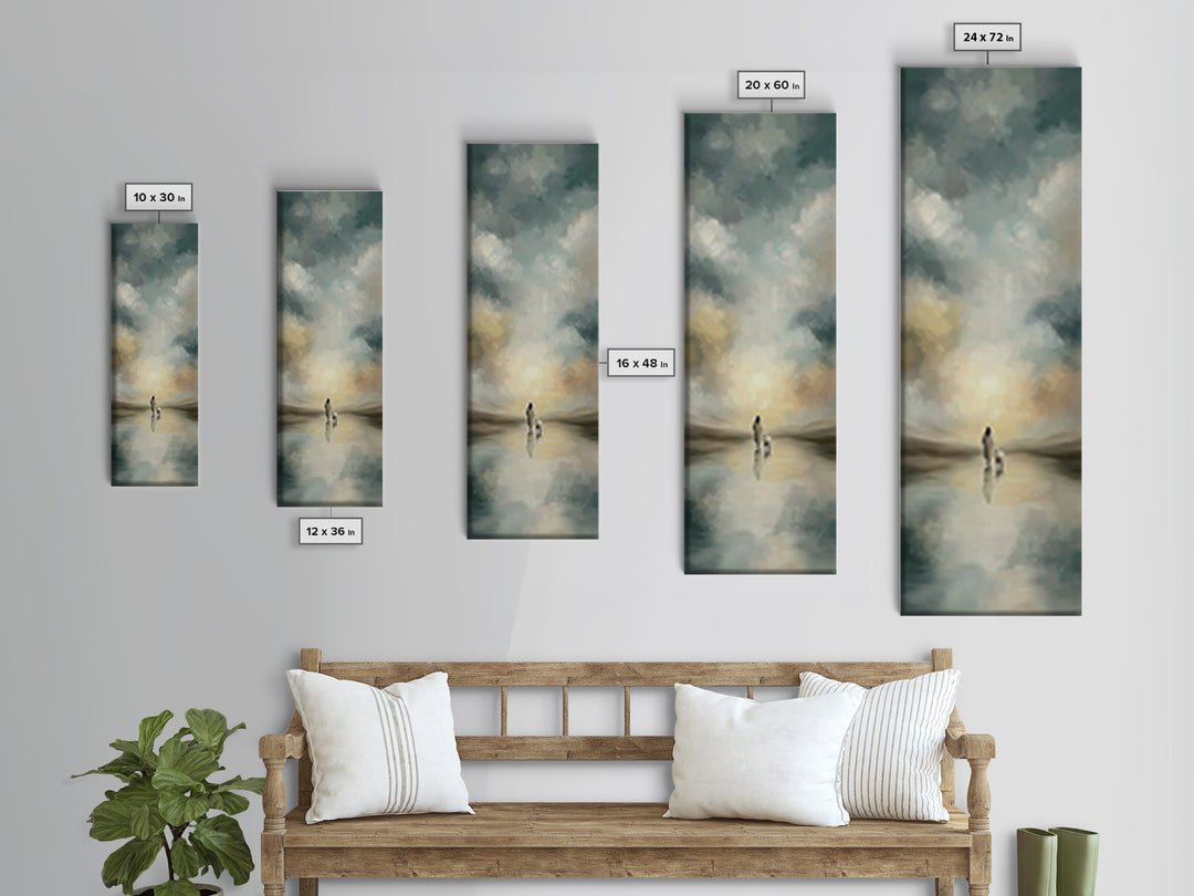 Heaven’s Gentle Road – Framed Canvas Print – Christian Art – Jesus Painting – Christian Wall Art – Tall Narrow Wall Art – Christian Art Can
