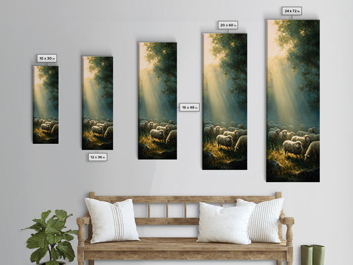 Rays Of His Care – Framed Canvas Print – Christian Wall Art – Christian Art Canvas – Christian Art – Tall Narrow Wall Art – Jesus Painting