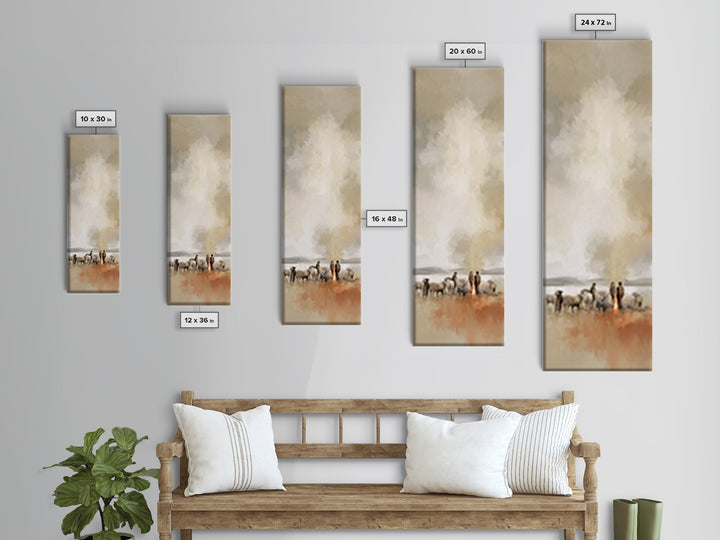 Shepherds Of Dawn | Framed Canvas Print | Christian Wall Art | Christian Art Canvas | Jesus Painting | Tall Narrow Wall Art | Christian Chr