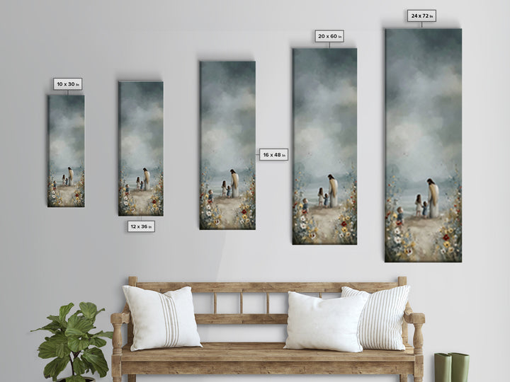 Children Of Grace | Framed Canvas Print | Jesus Painting | Christian Wall Art | Christian Art Canvas | Tall Narrow Wall Art