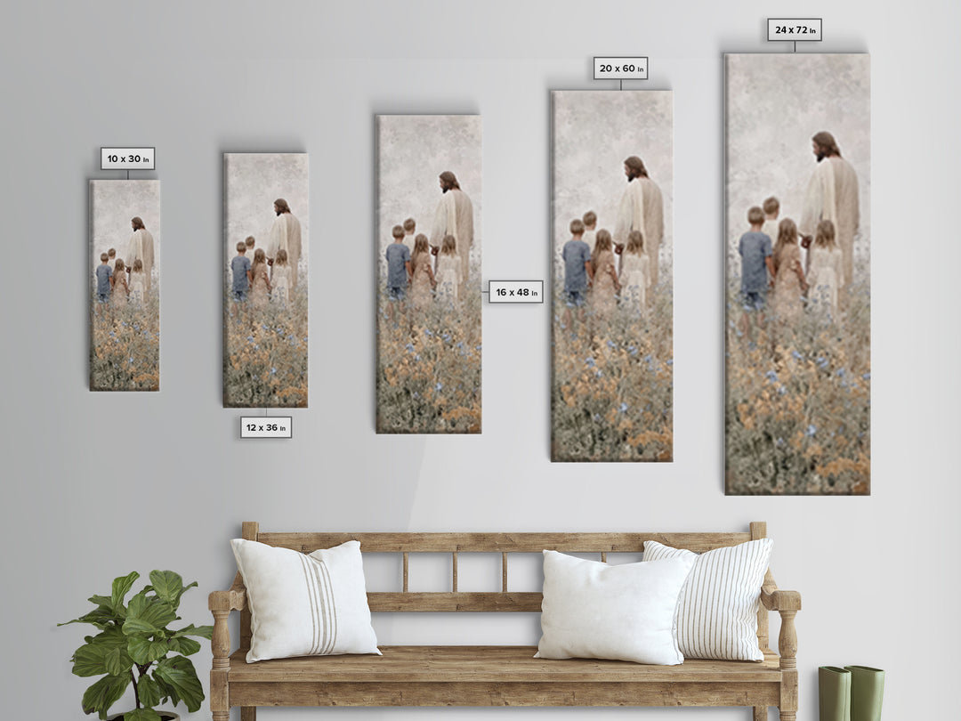 Shoreline Blessing | Framed Canvas Print | Christian Art Print | Christian Wall Art | Jesus Painting | Skinny Art
