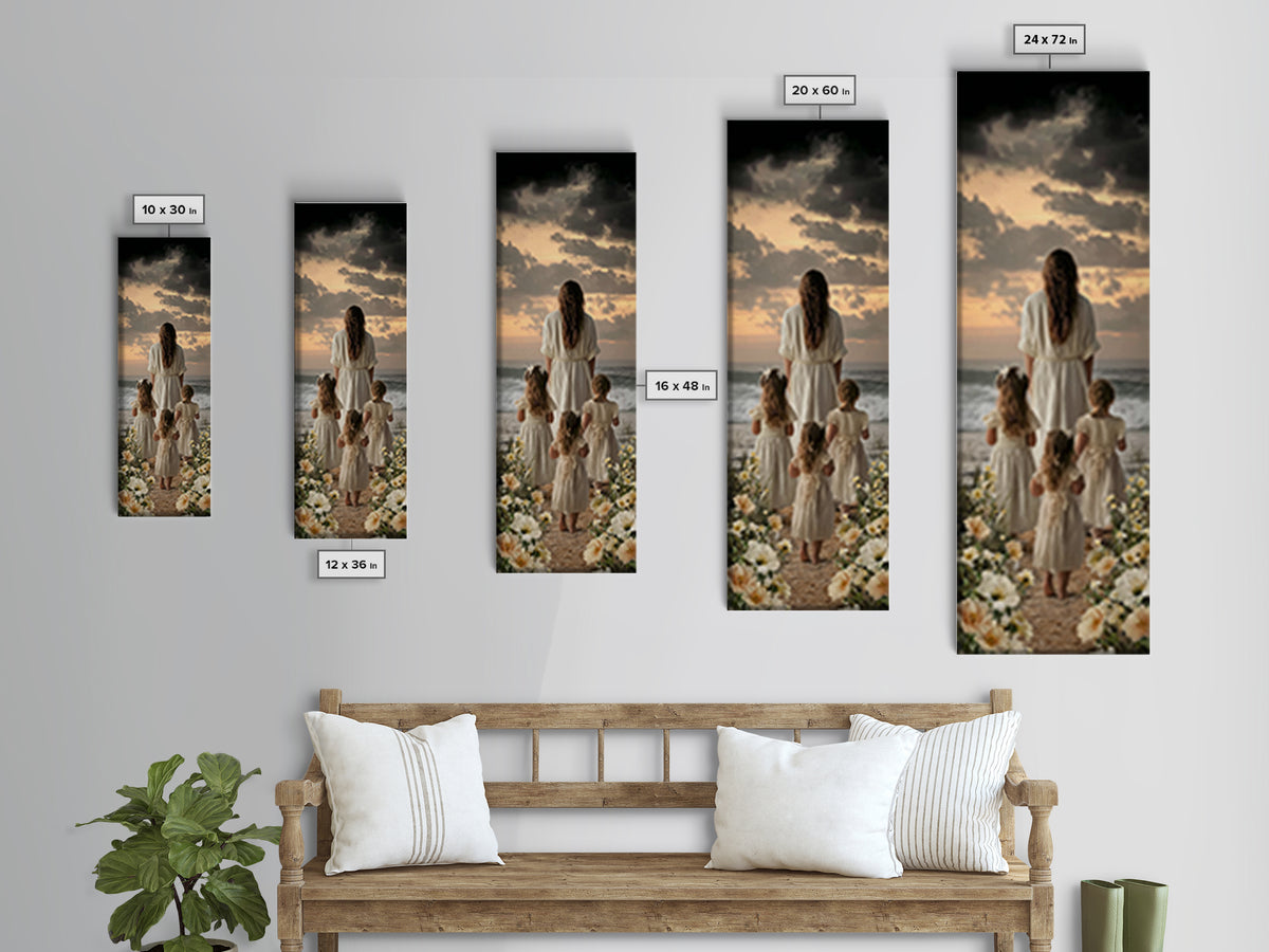 Evening Promise | Framed Canvas Print | Christian Wall Art | Jesus Painting | Christian Art Canvas | Tall Narrow Wall Art