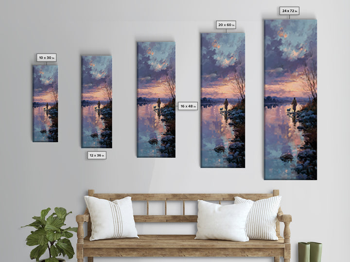 Valley Of Hope – Framed Canvas Print – Christian Art Canvas – Christian Wall Art – Jesus Painting – Narrow Art – Minimalist Christian Art