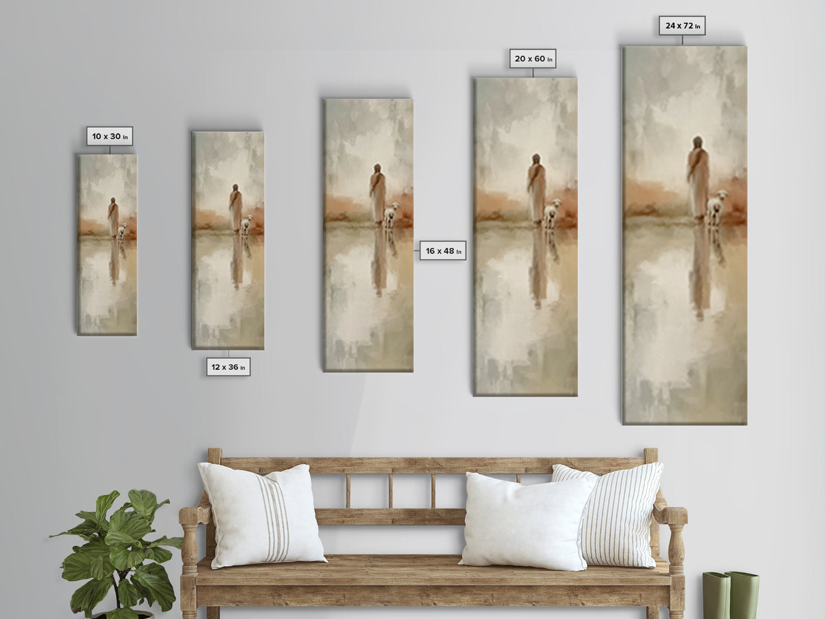 Dawn Of Grace – Framed Canvas Print – Christian Art Canvas – Christian Painting – Jesus Painting – Tall Narrow Wall Art – Christian Christm