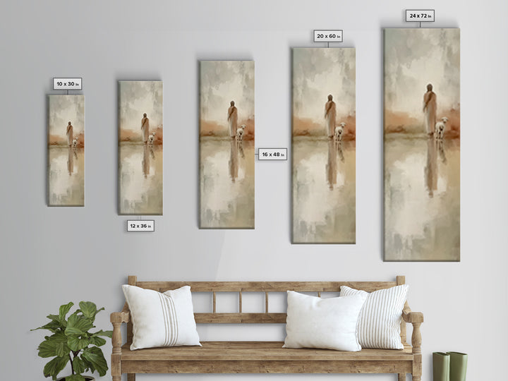 Dawn Of Grace – Framed Canvas Print – Christian Art Canvas – Christian Painting – Jesus Painting – Tall Narrow Wall Art – Christian Christm
