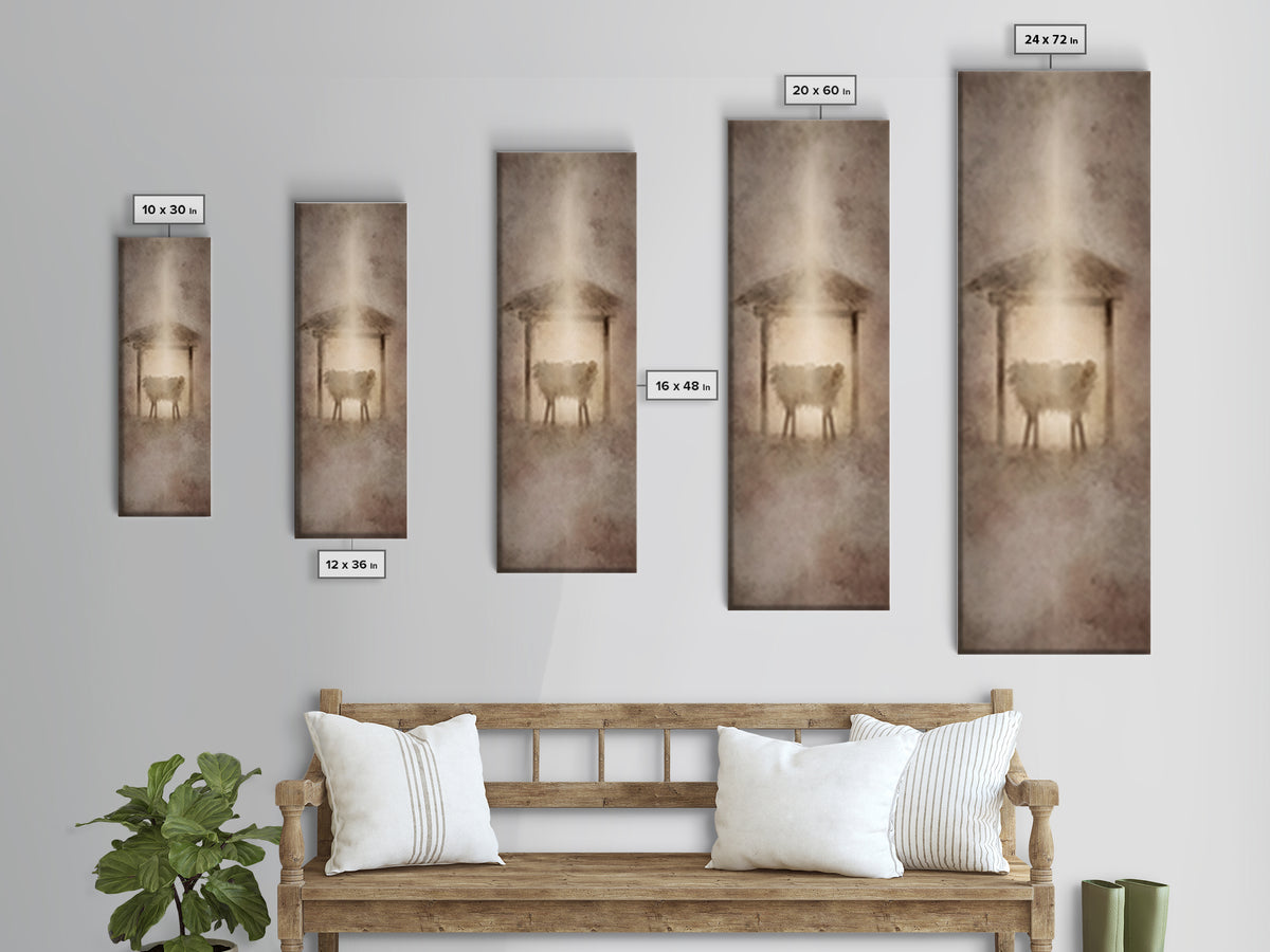 Holy Manger Light – Framed Canvas Print – Christian Wall Art – Jesus Painting – Christian Art Canvas – Christmas Art – Christian Decor – Ar