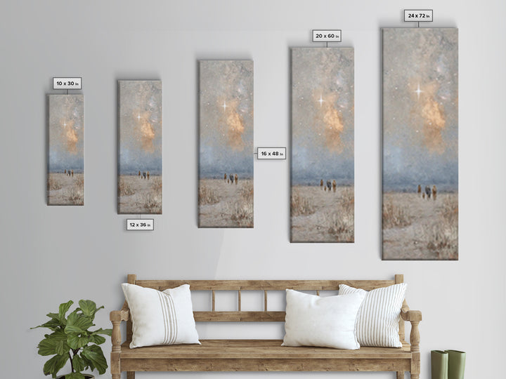 Sacred Desert Star – Framed Canvas Print – Christian Christmas Art – Christmas Wall Art – Christian Art Canvas – Narrow Art – Christian Dec
