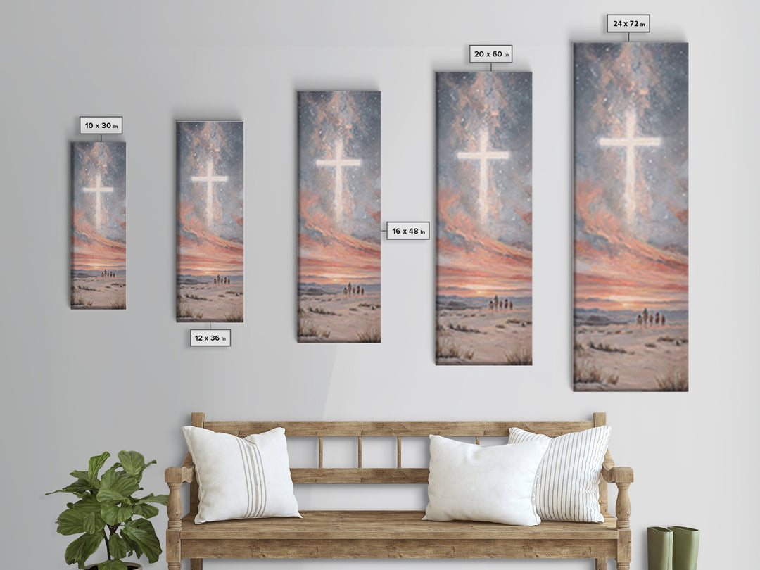 Desert Star Journey | Framed Canvas Print | Christian Art Canvas | Christian Wall Art | Christmas Art | Tall Skinny Art Print | Christian C