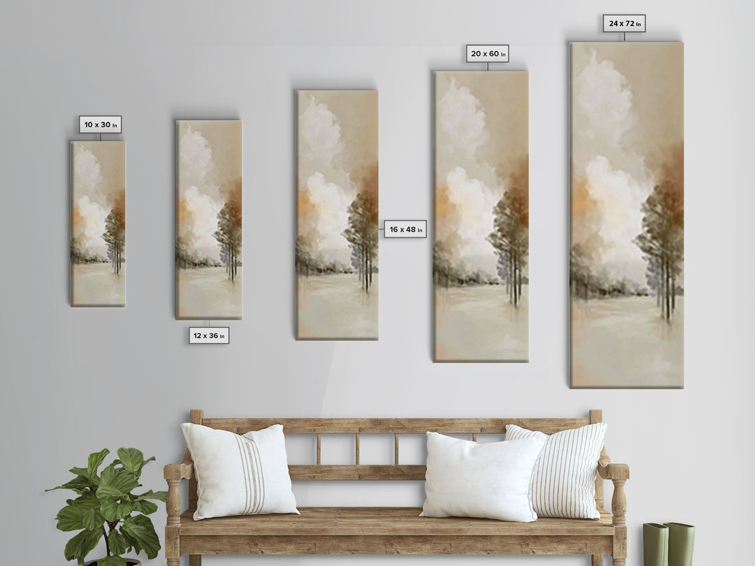 Soft Morning Path | Framed Canvas Print | Christian Wall Art | Christian Art Canvas | Narrow Art | Minimalist Christian Art | Christian Gif
