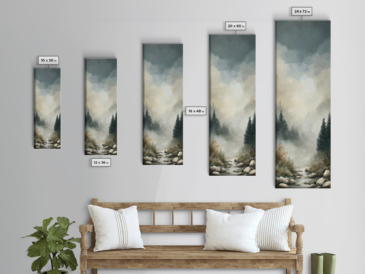 River Valley Calm – Framed Canvas Print – Christian Art Canvas – Christian Wall Art – Tall Skinny Art Print – Christian Decor – Christian G