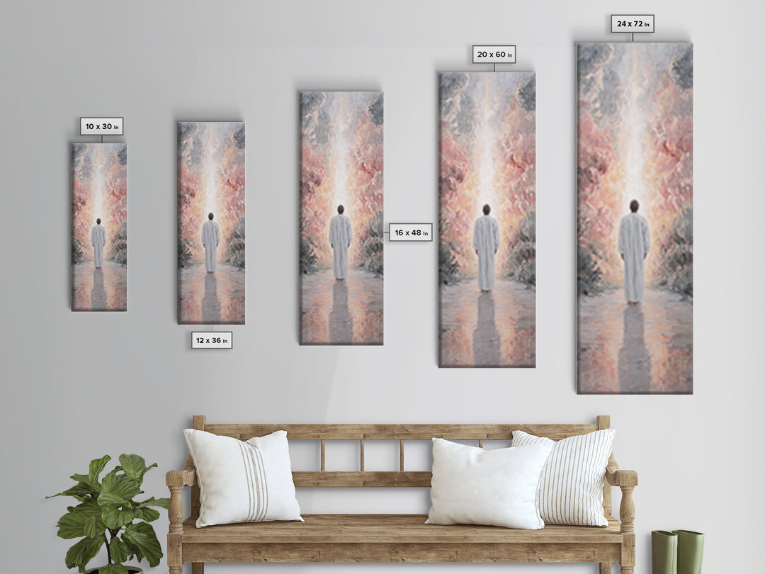 Heavenward Dawn, Framed Canvas Print, Christian Art Canvas, Christian Wall Art, Skinny Art, Modern Christian Art, Christian Gift