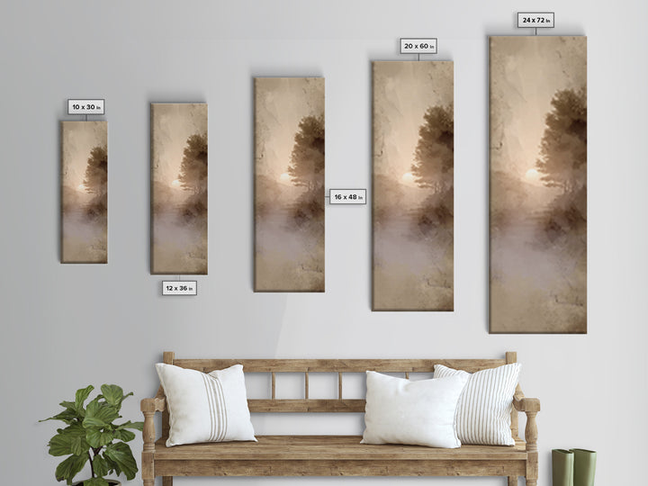 Hallowed Sunrise Path – Framed Canvas Print – Christian Art Canvas – Christian Wall Art – Narrow Art – Minimalist Christian Art – Christian