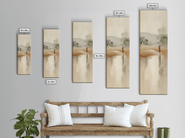 Desert Dawn Mercy – Framed Canvas Print – Christian Art Canvas – Modern Christian Art – Tall Narrow Wall Art – Jesus Painting