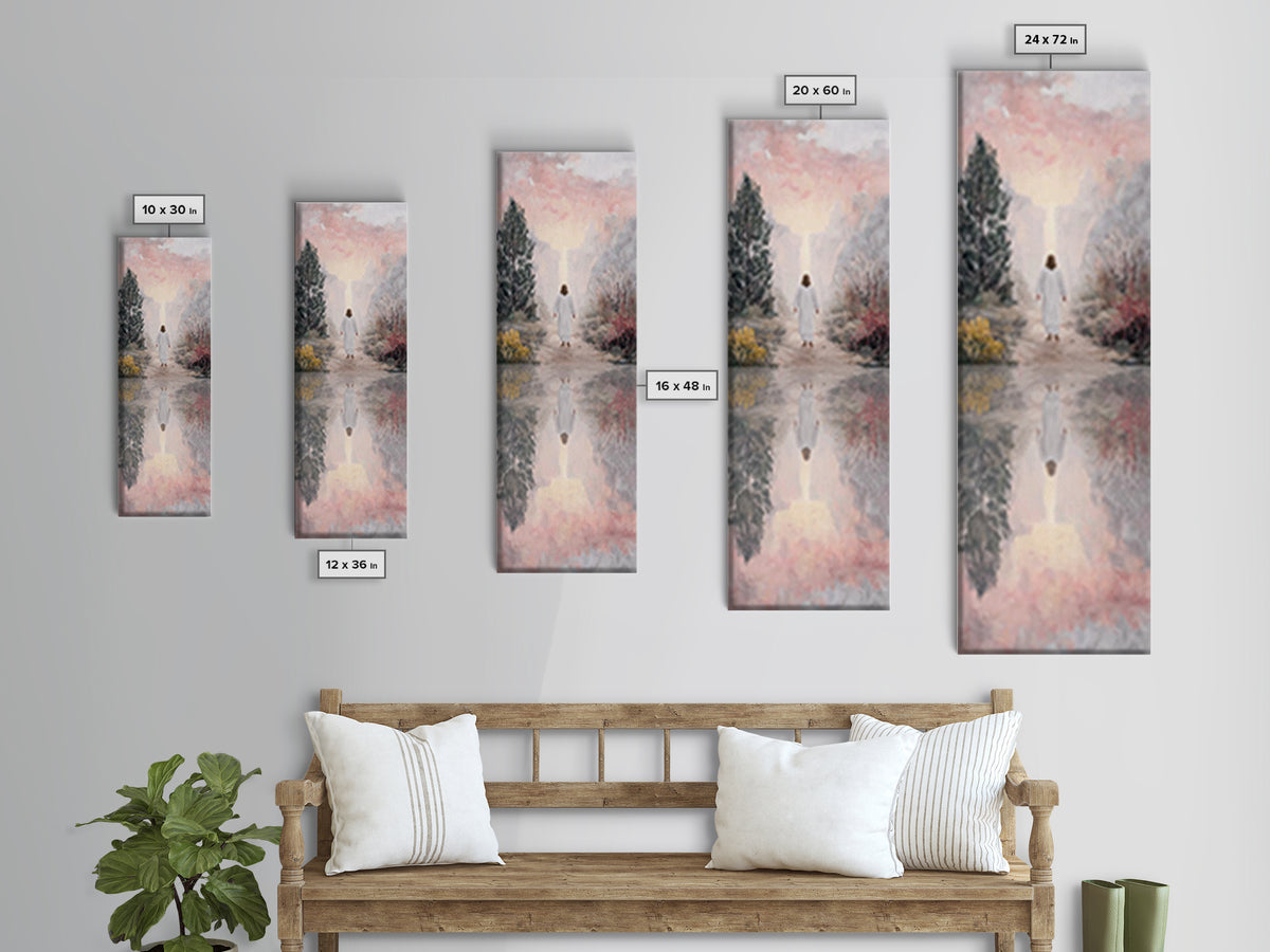 Light Of The Wilderness – Framed Canvas Print – Christian Wall Art – Abstract Christian Art – Skinny Art – Jesus Painting